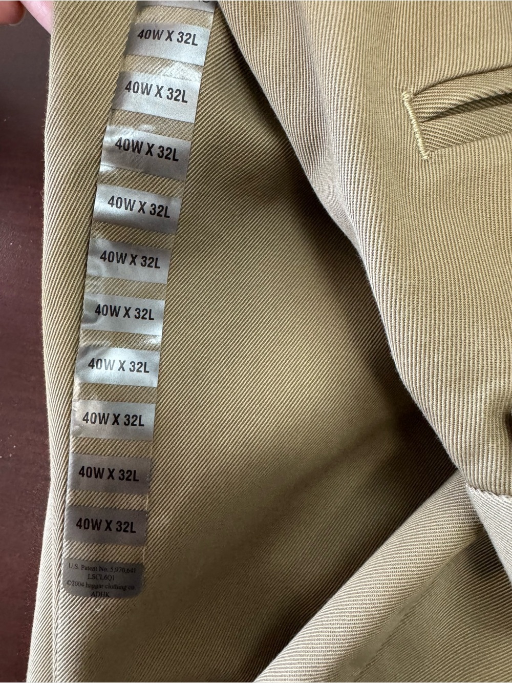 Men’s Pleated Khaki Dress Pants Cuffed Hem Office Career Trousers 40x32 - Picture 4 of 10